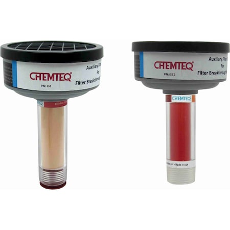 Chemteq Filter Change Indicator with With Auxiliary Filter Trap for Acids Gases & Vapors 651